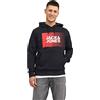 JACK & JONES Jjecorp Logo Sweat Hood Play Noos Felpa con cappuccio, Uomo, Nero, S