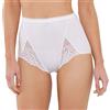 Playtex Slip Maxi in Cotone e Pizzo Donna x2, Bianco, 4/L