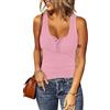 Haslike Canottiera Estiva da Donna, Casual, a Costine, Senza Maniche, a Costine, Bianco, M