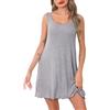 Sopesil Camicia da Notte Donna Estiva Senza Maniche Camicie da Notte Donna con Scollo a U Increspatura Pigiama da Notte,L,Verde