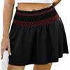 Kate Kasin Gonna da donna a vita alta con pantaloncini a trapezio a trapezio minigonna elastica in vita svasata gonna a metà coscia gonna estiva casual, Nero , XL