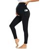 Nlieanuc Leggings Premaman Donna a Vita Alta Leggins per Gravidanza con Tasche Pantalone Premaman Donna Morbido