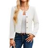 GRACE KARIN Trench da Donna Cappotto Invernale Doppio Petto Blazer Business Cardigan Manica Lunga Bianco XXL
