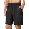Friptspyg Pantaloncini Corti da Uomo Estivi in Materiale di Lino Leggeri e Larghi da Spiaggia Casual con Tasche, Cachi L
