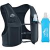 Zelvot Zaino Trail Running per Uomo e Donna, Brevetto Originale Europeo, Cinghie Pettorali Regolabili, Gilet Running con Borraccia Morbida 500ml, Gilet Corsa Leggero con Supporto per Telefono