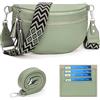 LANXINGLUO Marsupio Donna Elegante Grande Borsa Tracolla Donna Piccola Borsetta Pelle Sintetica Con slot per carte di credito e 2 spallacci