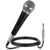 Pyle Microfono Professionale, Microfono Dinamico Cardioide Unidirezionale, Microfono Karaoke con Cavo XLR 457 Centimetri, Alta Chiarezza per Esibizioni dal Vivo e Registrazioni, Microfono per Cantare