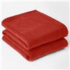 Dreamscene morbido copriletto coperta Tinta Unita Rosso rosso - 120 x 150 cm
