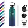 KollyKolla Borraccia Termica Bambini 500ml, Borraccia con Cannuccia, Bottiglia in Acciaio Inox Riutilizzabile, a Prova di Perdite, senza BPA, Borracce per Bambini, Scuola, Campeggio, Palestra, Ciclismo