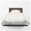 osama home GUZZINI Botanical - Completo Letto Cotone Organico con Lenzuola Una Piazza e Mezza 180x280 + 1 Lenzuolo con Angoli Coprimaterasso Una Piazza e Mezza 130x200 per Materasso 30cm + 1 Federa Cuscino 50x80