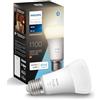 Philips Hue White Lampadina Smart LED, Attacco E27, 9.5W, Luce bianca, Dimmerabile, Controllo con Bluetooth e Hue App, Funziona con Alexa, Google Assistant e Apple HomeKit
