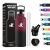 KollyKolla Borraccia Termica Bambini 500ml, Borraccia con Cannuccia, senza BPA, Borraccia Acciaio Inox, Facile Pulizia, a Prova di Perdite, Borracce Ufficio, Scuola, Campeggio, Palestra, Viaggio
