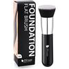 DUcare Pennello Kabuki DUcare Foundation - Pennelli grandi per il trucco a punta piatta perfetti per la miscelazione di creme abbronzanti liquide o cosmetici in polvere impeccabili (nero)