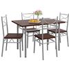 Casaria® Gruppo di Sedute Paul Set 5 Pezzi Tavolo da Pranzo con 4 Sedie Set di Mobili per Sala Cucina Soggiorno Salotto Set da Pranzo Tavoli Sedia