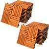 Deuba Casaria Piastrelle Legno Acacia 22pz Certificato FSC® Mattonelle 2m² ad Incastro 30x30cm Esterno Mosaico Quattro