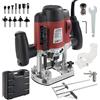 Arebos Fresatrice Verticale per Legno | Pantografo per legno Fresatrice | Pantografo manuale incl. valigetta da trasporto | incl. 12 frese con supporto da 8mm | testato GS | 1200W