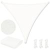 WOLTU Telo Ombreggiante in PES, Poliestere 200 g/m², Vela Ombreggiante Impermeabile, Telo Parasole per Esterni, Protezione Solare, con Anelli a D e Corde, per Balcone, Pergolato,4x4x4 m, Crema