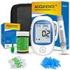 ACCUGENCE Monitor dei chetoni nel sangue, con 15 strisce reattive per chetoni, misuratore di chetoni 3 in 1 multi-funzione, kit per il test dei chetoni per la dieta chetogenica.