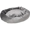 PawHut Cuccia per Gatti Cani Imbottita con Bordi Rialzati e Cuscino, Cuccia Cane Interno Rivestimento in Velluto Sfoderabile, 132x89x28cm, Grigio Scuro