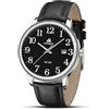 LN LENQIN Orologio Uomo Analogico Al Quarzo da Orologi da Polso da Uomo Impermeabili Easy Reader Cinturino di Espansione da 38 mm Orologio da Lavoro Alla Moda Con Data