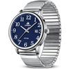 LN LENQIN Orologio Uomo Orologi Analogico Al Quarzo da Uomo Orologi da Polso da Impermeabili Easy Reader Cinturino di Espansione da 38 mm Orologio da Lavoro Alla Moda Con Data