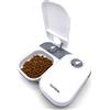 Cat Mate Mangiatoia automatica per animali domestici C200 a 2 pasti per gatti e cani di piccola taglia con pacco di ghiaccio