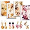 OLYCRAFT 24pz Carta Da Trasferimento In Argilla Bohemia 4 design Carta per Trasferimento Fiori Astratti per Argille Polimeriche Fogli di Trasferimenti per La Creazione di Gioielli Orecchini