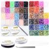 EuTengHao 14400pcs perline di vetro Bugle Seed Beads Kit perline tubo per braccialetto fai da te collane artigianato gioielli Making Supplies (7 mm, 300 per colore, 48 colori)