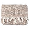 Tuiste Copriletto, in cotone, copridivano, coperta per TV, coperta per poltrona, coperta reversibile, copridivano, coperta estiva, coperta da picnic (sabbia beige, 250 x 265 cm)