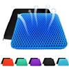 HSSGGV Cuscino Sedia in Gel, Cuscino In Gel, Cuscino per Sedia Ufficio per Ridurre la Pressione Su Fianchi, Coccige e Gambe, Cuscini per Sedie Traspiranti per Auto / Ufficio / Casa / Sedia a Rotelle(blu)