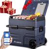 AAOBOSI Frigo Portatile 55 L, Frigo Per Auto Doppia Zona, Frigorifero da Viaggio con WiFi, -20 ℃ a 20 ℃, 12/24 V DC e 100/240 V AC,Per Auto, Camion, Camper, Barca e Presa Di Corrente