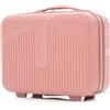R.Leone Valigia da 1 pezzo Fino a Set 4 Trolley Rigido grande, medio, bagaglio a mano e beauty case Lucchetto TSA in Polipropilene 8 Ruote Autonome 6060 (Rose Gold, XS Beauty case)
