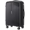 R.Leone Valigia da 1 pezzo Fino a Set 4 Trolley Rigido grande, medio, bagaglio a mano e beauty case Lucchetto TSA in Polipropilene 8 Ruote Autonome 6060 (Nero, S Bagaglio a mano)
