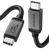 Silkland Cavo USB4 per Thunderbolt 4, Cavo Dati 40Gbps, Cavo di Ricarica PD3.1 240W 48V/5A, 8K@60Hz HDR, Cavo da USB-C a USB-C per MacBook, iPad Pro, iMac, Hub, Dock, SSD, Monitor, 30cm