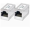 BIGtec 2 pezzi Adattatore di giunzione LAN RJ45 Ethernet Cavo di prolunga Cavo di rete Cavo patch Involucro in metallo compatibile CAT8 CAT7 CAT6a CAT5e CAT5