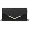 Miss Lulu Pochette e clutch de donna, pochette da donna in pizzo floreale, elegante borsa a tracolla a catena, Moda Pochette, Ragazze Partito Favore, Matrimonio Sposa Mamma Sera
