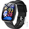 Alutoria Smartwatch per Bambini, IP68 Impermeabile Orologio Smartwatch Fitness Activity Tracker Watch con 100+ Modalità Sportive, Frequenza Cardiaca,Monitor Del Sonno Regalo per Ragazzi Ragazz,Nero