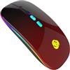 CC Store Mouse wireless Bluetooth LED, mouse wireless silenzioso con ricevitore USB 2.4 GHz e tipo C, 7 colori, 3 dpi (800/1200/1600), compatibile con iPad/PC/Mac/Windows