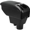 ZENVI Braccioli Compatible with OPEL Corsa F Braccioli 2019-2024 Console Centrale Organizer Immagazzinaggio Scatola Utilizzabile Per Autisti Supporto Gomito Doppio Spazio Archiviazione(Stile Nero)