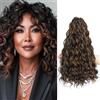 MLETULIPS MLETUILPS Pre Looped Ocean Wave Crochet Hair 8 Pack Boho Curly Short Ocean Braids Pre Twisted Synthetic Deep Wavy Braids for Women (1BH30#, 14 pollici)