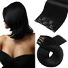 Moresoo Extension Capelli Veri Clip Fascia Unica Nero #1 25cm 80g 5pz