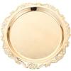 Amosfun Fruttiera Piatto Frutta Vassoio Frutta Secca Porta Frutta Domestico Contenitore Insalata Rotondo Bordi Lisci Senza Fondo 25cm Oro