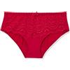 Playtex Slip Midi Flowery Lace Comfort x1 Donna, Rosso Rubino, 3XL