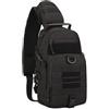 VINBAGGE Monospalla Uomo, Zaino Monospalla Monospalla Uomo Piccolo Borsa Petto Regolabile Per Sport Pesca Campeggio Escursionismo Ciclismo Trekking, Nero- A