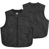 A-Pro Biker, Gilet in pelle bovina, per moto, qualità Mofa Custom Chopper Nero M