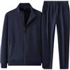 Oanviso Tuta Uomo Tuta Sportiva Da Uomo 2 Pezzi Giacca Felpa Con Cappuccio A Maniche Lunghe E Pantaloni Da Jogging Suit Completo Abbigliamento Sportiva Tuta Felpata A-Blu-sottile XXL