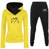 Generic Tuta Donna Sportiva Completa in Pile Invernale Calda Pantaloni Tuta Curvy Larghi Felpa Donna con Zip Elegante Pantalone Completo Cotone Sportivi Tute Felpata Completo Donna Invernale