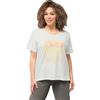 Ulla Popken T-Shirt dal Taglio Oversize con Righe, Scollo a Girocollo e Mezze Maniche Bianco Sporco 54+ 828244200-54+