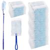 KITDAHOM 50 Pezzi Duster Ricariche per Swiffer - Cattura Polvere, Fibra con Tecnologia Elettrostatica, Include 1 Manico Pieghevole e 1 Telescopico 90 cm, Compatibile Swiffer, per Casa e Ufficio