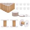 PH PandaHall 16 Imposta Bobine di Filo di Carta Vuote, Bobine per Tessitura di Filo Bobine di Carta per Cucire Bobine di Filo Staccabili Porta Nastro per Filo di Lana Ricamo Cucito Fai da Te, 50mm
